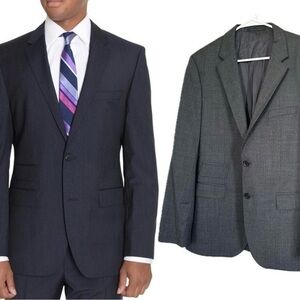 Hugo Boss The Kings Wool Gray Long Sleeve Blazer 40R
